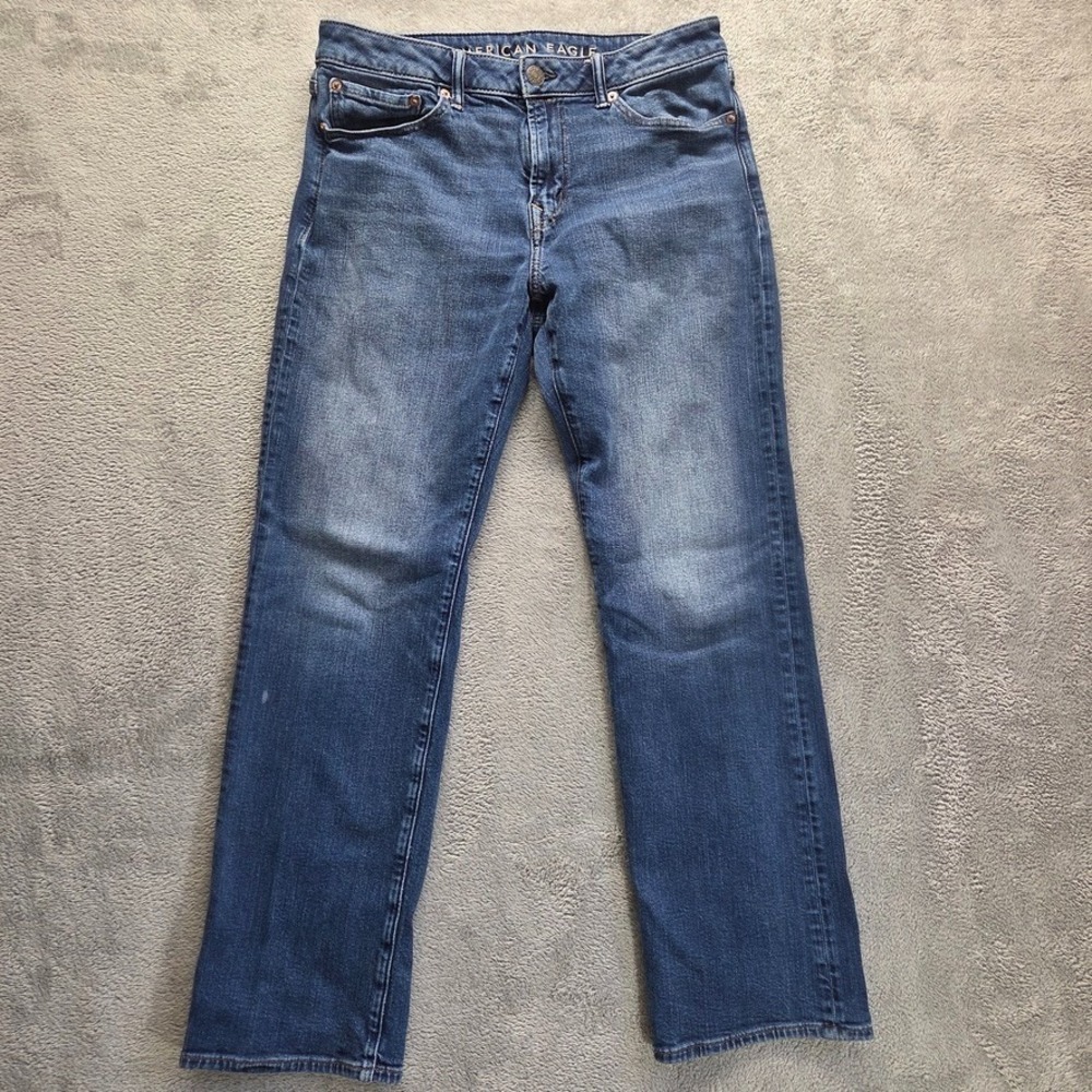 American Eagle Jeans Mens 32X32 Original Bootcut Medium Wash Air Flex Denim